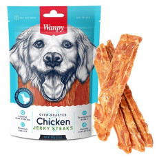 Лакомство для собак - филе куриное вяленое Wanpy Chicken Jerky Steaks, полоски