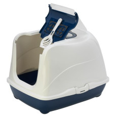 Moderna МОДЕРНА ФЛІП КЕТ закритий туалет для кішок, з відкидною кришкою, 50х39х37 см, чорничний