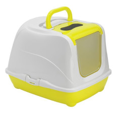 Moderna МОДЕРНА ФЛІП КЕТ ДЖУМБО закритий туалет для кішок, з відкидною кришкою, 58х45х42 см, лимонний