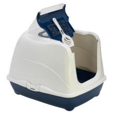 Moderna МОДЕРНА ФЛІП КЕТ ДЖУМБО закритий туалет для кішок, з відкидною кришкою, 58х45х42 см, чорничний