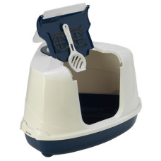 Moderna МОДЕРНА ФЛИП КЭТ УГЛОВОЙ закрытый туалет для кошек, 56х45х39 см, черничный