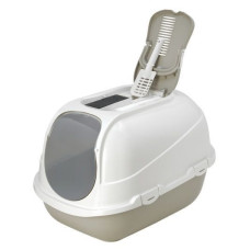 Закритий туалет для котів Moderna МОДЕРНА МЕГАКОМФІ КЕТ, 66х46х50 см, теплий сірий