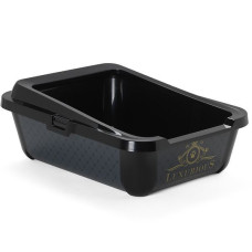 Туалет c бортиком Moderna Hercules Luxurious МОДЕРНА ЛАКШЕРИЗ для котов, 51х39х19см, черный