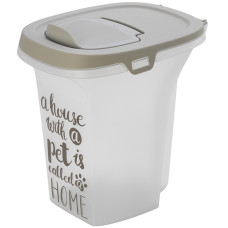 Контейнер для хранения корма Moderna Pet Wisdom Trendy Story, прозрачный-белый, 6л