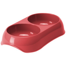 Двойная миска для собак и кошек Moderna Gusto МОДЕРНА ГУСТО 2х200 мл, коралловый