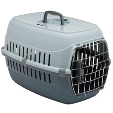 Переноска для собак и котов Moderna Road Runner МОДЕРНА РОУД РАННЕР 2, металлическая дверца с замком, 56х37х35см, серый