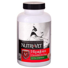 Хондроитин и глюкозамин для собак с МСМ Nutri-Vet Hip&Joint Extra НУТРИ-ВЕТ СВЯЗКИ И СУСТАВЫ ЭКСТРА, 2 уровень, жевательные таблетки 1 табл.