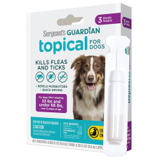 Капли от блох, клещей, комаров Sergeant's Guardian Dogs Сержант Гардиан для собак 15-30кг, 3мл (1 пип.)