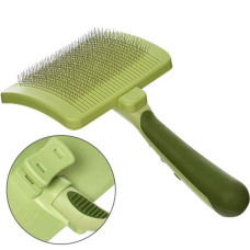Safari Self-Cleaning Slicker Brush пуходерка слікер із самоочищенням для собак та котів, великий, 11,5Х8,5 см