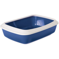 Лоток туалет с бортиком для котов Savic Iriz Nordic Litter Tray, 50х37х13 см, синий