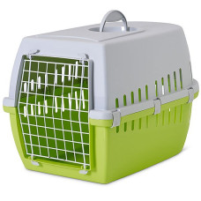 Переноска для собак и котов Savic Trotter 3 САВИК ТРОТТЕР, светло-серый/салатовый 60,5х40,5х39