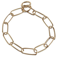 Ошейник-удавка для собак Sprenger Collar Extra Long Link, экстрадлинное звено 4 мм, полированная латунь, 76 см