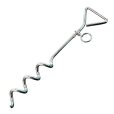 Колышек для привязи собак Sprenger Spiral Stake, хромированная сталь 8-9 мм, 44 см