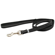 Прорезиненный поводок с ручкой Sprenger Rubberized Leash with Handle для собак, черный | 1,9х120 см