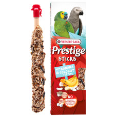 Лакомство для средних и крупных попугаев Versele-Laga Prestige Sticks Parrots Banana & Coconut topping ВЕРСЕЛЕ-ЛАГА ПРЕСТИЖ БАНАН И КОКОС 2х70г