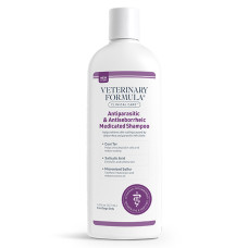 Лечение противопаразитарного и антисеборейного шампуня Veterinary Formula Clinical Care Antiparasitic & Antiseborrheic Medicated Shampoo с дегтем, серой, салициловой кислотой для собак, 0.473 л