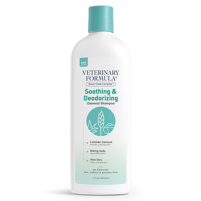 Заспокійливий шампунь дезодоруючий Veterinary Formula SCC Soothing & Deodorizing Oatmeal Shampoo для собак і котів, 0.503 л.