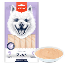 Wanpy Creamy Lickable Treat Duck ВАНПИ УТКА жидкое лакомство для собак (5 стиков по 14 г)