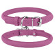 Ошейник для собак Barksi круглый кожаный Сиреневый XS 20-25 см