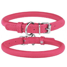 Ошейник для собак Barksi круглый кожаный Розовый XS 20-25 см