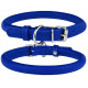 Ошейник для собак Barksi круглый кожаный Синий L 39-47 см