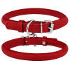 Ошейник для собак Barksi круглый кожаный Красный M 33-41 см