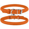 Ошейник для собак Barksi круглый кожаный Оранжевый M 33-41 см