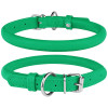 Ошейник для собак Barksi круглый кожаный Салатовый M 33-41 см