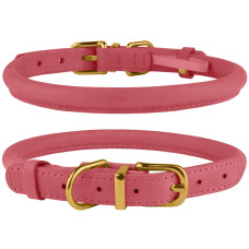 Ошейник для собак круглый кожаный BronzeDog Crazy Блаш XS, 18-25 см