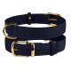 Нашийник для собак шкіряний Crazy темно-синій XS, 19-25 см