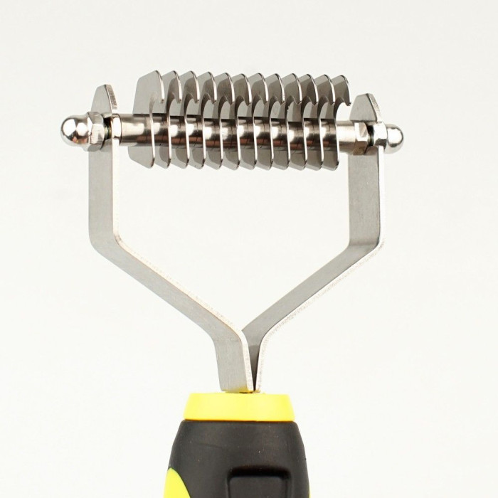 Колтунорез Bronzedog Двухсторонний с 12 зубьями 18,5*7 см 