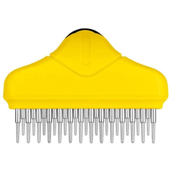 Двухрядная расческа-грабли Bronzedog с крутящимся зубом, 15 х 9 см M