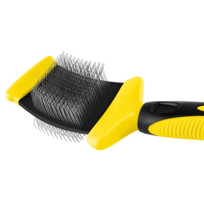 Пуходерка Bronzedog гибкая двухсторонняя, 22 х 8 см 