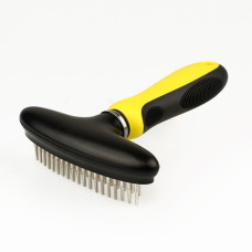 Расческа Грабли Bronzedog Округлая Двухрядная 16*12 см L