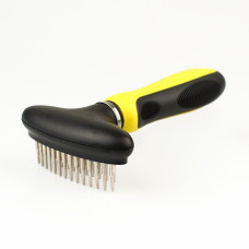 Расческа Грабли Bronzedog Округлая Двухрядная 16*9 см S