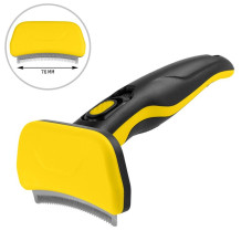 Расческа триммер 16*7,6 см для удаления подшерстка, самоочищающаяся 