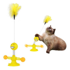 Игрушка Для Котов Bronzedog Petfun Пружина На Присоске Вращающаяся 33х17 см 