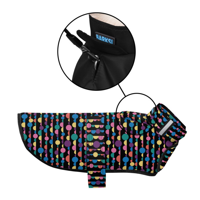 Дождевик Barksi на липучке  Бульки, 2XS – 23 см