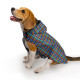 Дождевик для собак Barksi Textile с капюшоном Клетка, M - 38 см