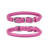 Нашийник для собак круглий шкіряний Рожевий L, 38-48 см