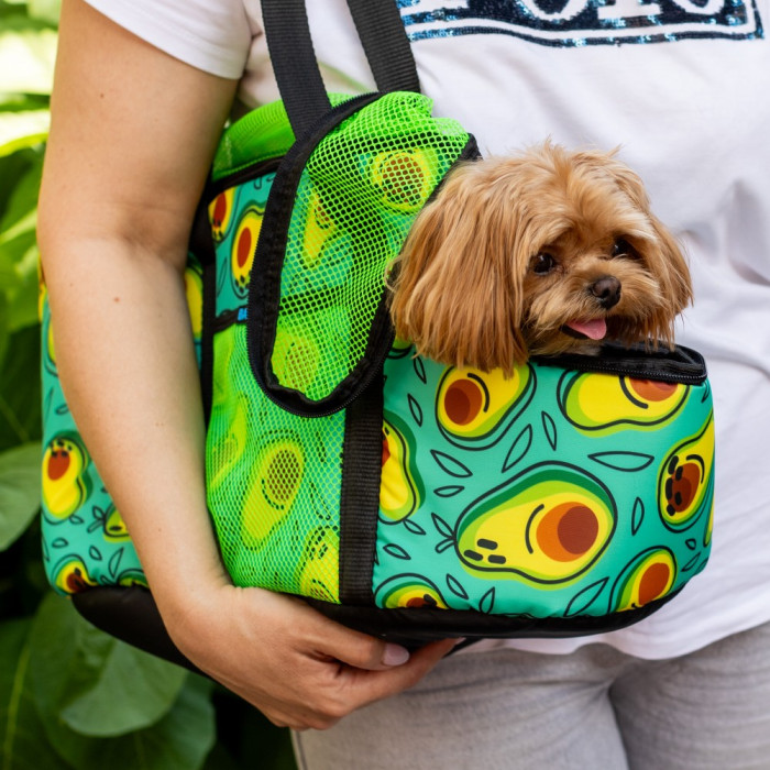 Сумка-переноска для животных Barksi Авокадо M 45х25х25