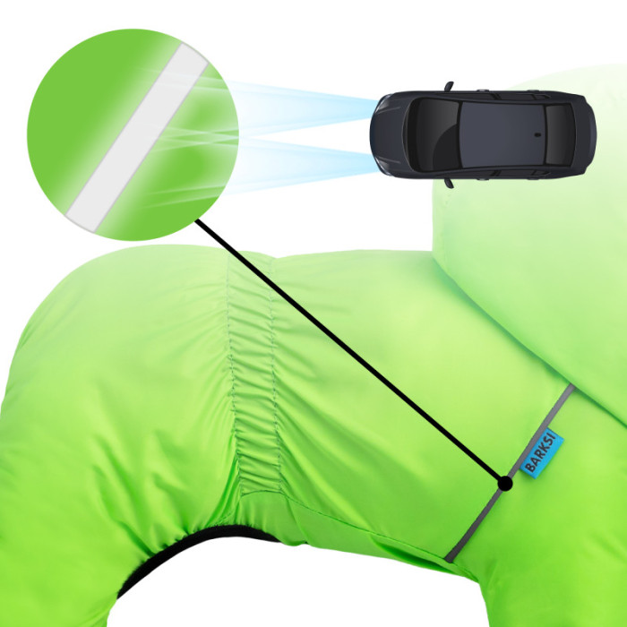 Комбинезон-дождевик для собак Barksi Textile Салатовый 2XS – 20-22