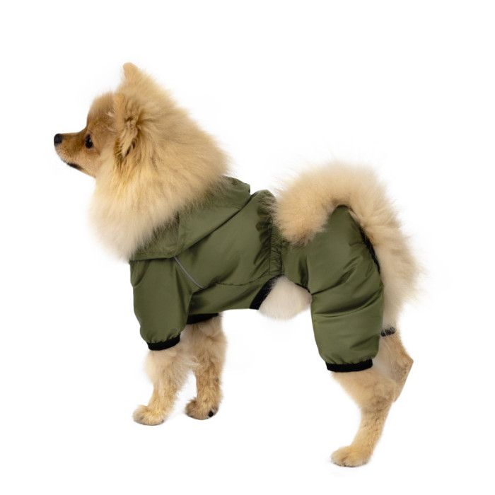 Комбинезон-дождевик для собак Barksi Textile Оливковый L - 40-42