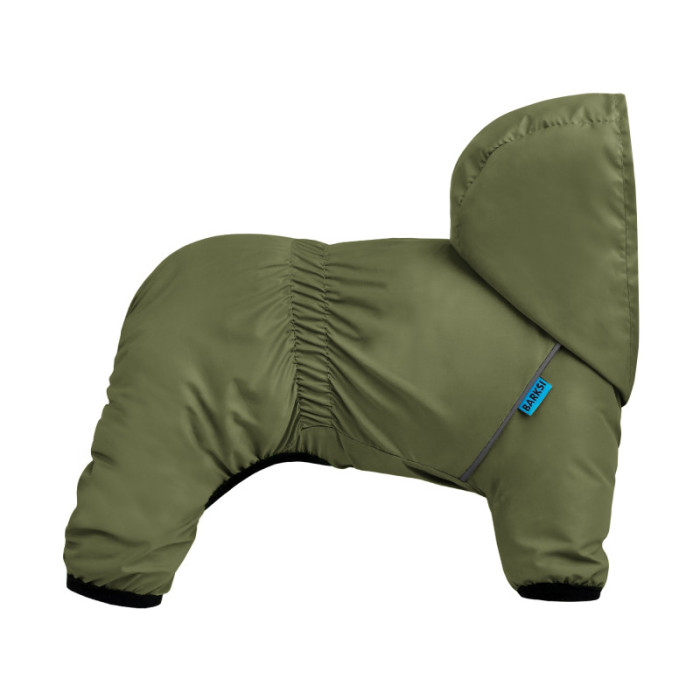 Комбинезон-дождевик для собак Barksi Textile Оливковый L - 40-42