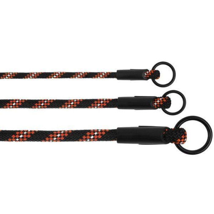 Нашийник-зашморг для собак Active з альпіністського шнура, Чорно-Помаранчевий XS 38 см