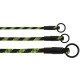 Ошейник-удавка для собак BronzeDog Active из альпинистского шнура, Черно-Салатовый XS 38 см