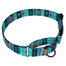 Нашийник для собак мартингейл Urban нейлоновий з металевою фурнітурою, Інки M 38-51 см