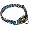 Нашийник для собак мартингейл Urban нейлоновий з металевою фурнітурою, принт Гуцульський, Ментол M 38-51 см
