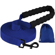 Поводок для собак нейлоновый Bronzedog Active с мягкой ручкой, Синий S 6 м