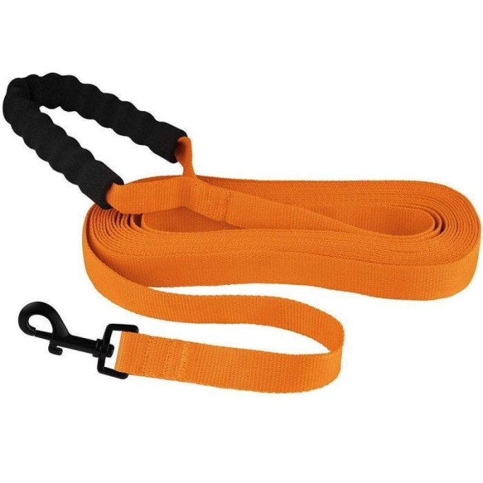 Повідець для собак нейлоновий Active з м'якою ручкою, Помаранчевий M 9 м